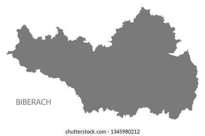 Biberach county map of Baden Wuerttemberg Germany