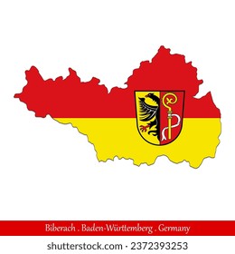 Biberach Flag - Baden-Württemberg,Germany (EPS)