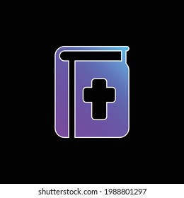 Bible blue gradient vector icon