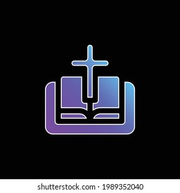 Bible blue gradient vector icon