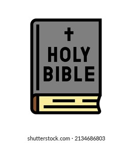 bible book color icon vector. bible book sign. isolated symbol illustration