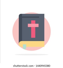 Bible, Book, Easter, Religion Abstract Circle Background Flat color Icon