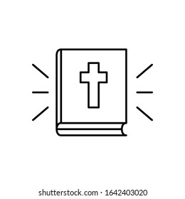 Bible book, holy icon. Simple line, outline vector religion icons for ui and ux, website or mobile application