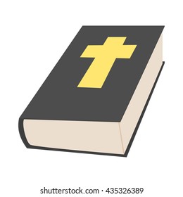 Bible book icon in cartoon style