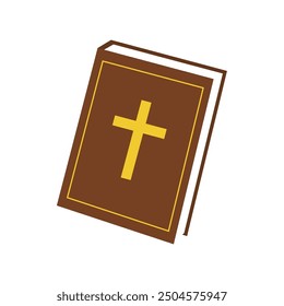 Bible book icon illustration Christian church book.