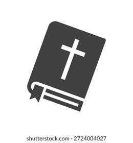 Bible book icon isolated flat style design vector illustration on white background.