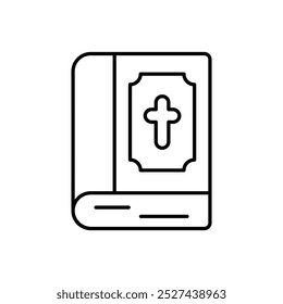 Bible Book icon isolated on a white background. Vector illustration.