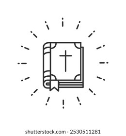 Bible book icon isolated vector illustration on white background