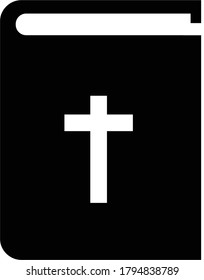 bible book icon on white background. flat style. holy bible symbol. religion sign.