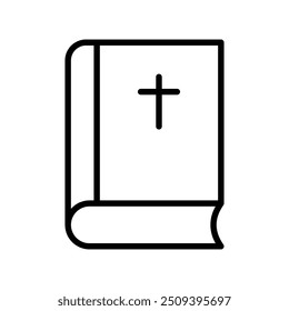 bible book icon. Outline style design isolated on white background