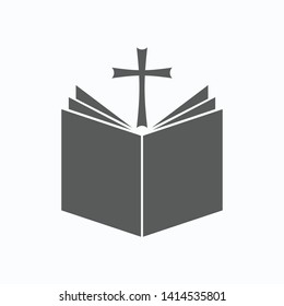 bible book icon, religion vector
