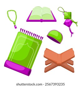 Bible and book icon set. Cartoon illustration of bible and book vector icons for web design