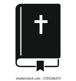 Bible book icon. Simple illustration of bible book vector icon for web design isolated on white background