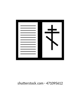 Bible book icon in simple style on a white background