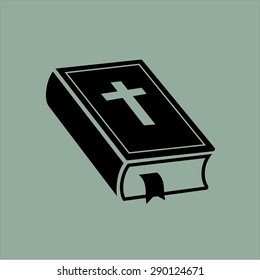 Bible book icon vector.