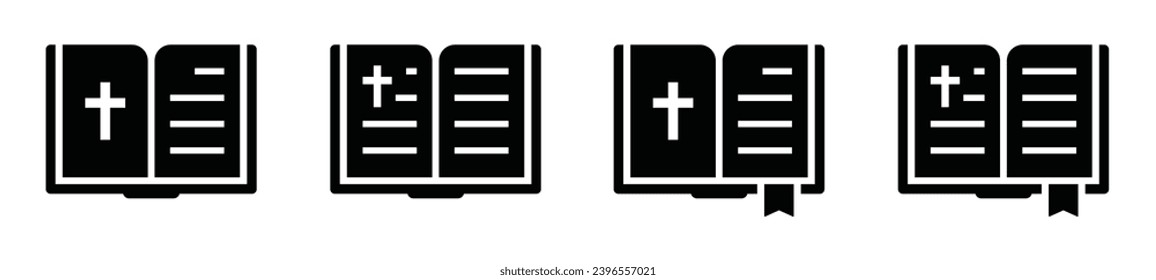 Bible book icon, vector illustration