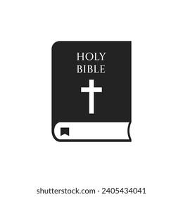 Bible book icon vector illustration on white background.