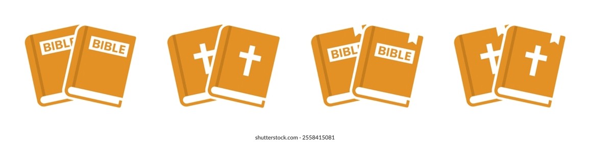 Bible book icon, vector illustration