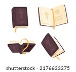 Bible book Organic shape. vector illustration.
