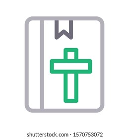bible  book vector thin line icon 