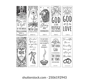 Bible Bookmarks Bundle, Christian Bookmarks Bundle, Coloring Bible Bookmarks, Journal Margins, Art Journaling Collage Sheet, Bible Verse Printable Activity, Bookmark Bundle, Coloring Bookmarks, Bookma