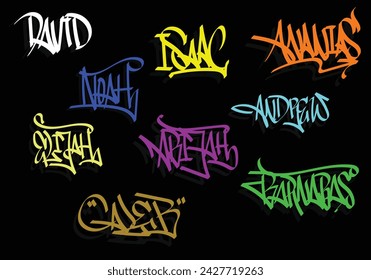 BIBLE boys name graffiti tag style