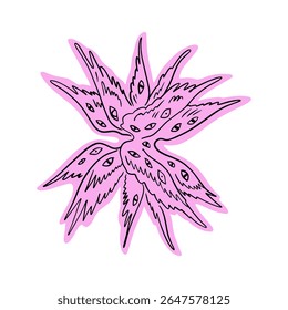Bíblia cartoon rosa preciso anjo desenhado à mão doodle ilustração psicodélica com muitos olhos clipart isolado no fundo branco. Perfeito para impressão de tatuagem, adesivo ou camiseta e muito mais. Não tenha medo