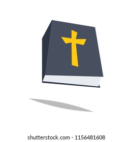 Bible in cartoon style. Flat vector  illustration isolated on white background.