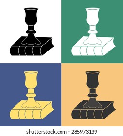 Bible & chalice (religious symbols)