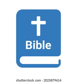 Bible, chris icon. Blue color design.