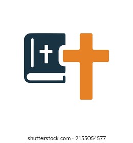 Bible, Christ, church icon. Simple editable vector isolated on a white background.