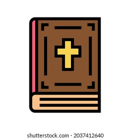 bible christianity book color icon vector. bible christianity book sign. isolated symbol illustration