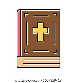 bible christianity book color icon vector. bible christianity book sign. isolated symbol illustration