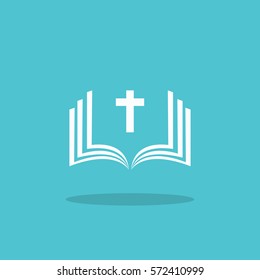 cross on bible images stock photos vectors shutterstock https www shutterstock com image vector bible church logo name mission society 572410999