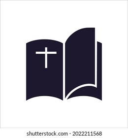 Bible Church with Religion Cross icons symbol vector elements for infographic web