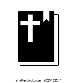 Bible Church with Religion Cross icons symbol vector elements for infographic web