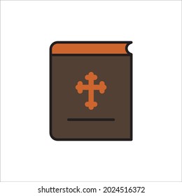 Bible Church with Religion Cross icons symbol vector elements for infographic web