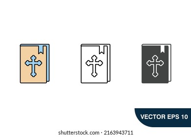 Bible Church with Religion Cross icons  symbol vector elements for infographic web