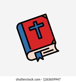 Bible concept line icon. Bible concept outline symbol design. Can be used for web and mobile UI/UX. Modern vector style.