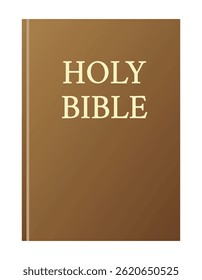 Capa da Bíblia em estilo realista. Cristianismo. O livro. Religião. Ilustrações vetoriais EPS 10