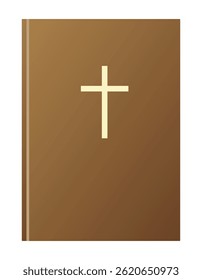 Capa da Bíblia em estilo realista. Cristianismo. O livro. Religião. Ilustrações vetoriais EPS 10