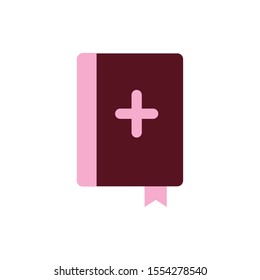 Bible with cross design, religion christianity god faith spirituality belief and pray theme Vector illustration