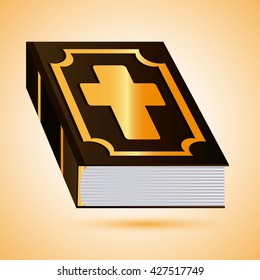 Bible design. Book icon. Flat illustration