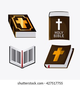 Bible design. Book icon. Flat illustration