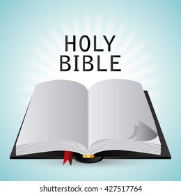 Bible design. Book icon. Flat illustration