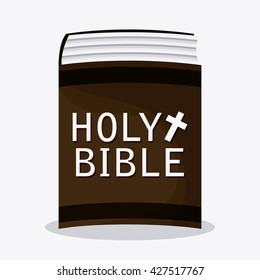 Bible design. Book icon. Flat illustration