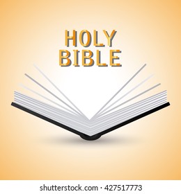 Bible design. Book icon. Flat illustration