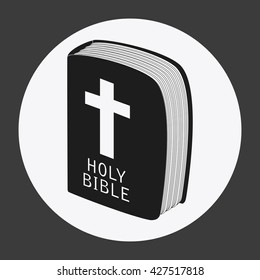 Bible design. Book icon. Flat illustration