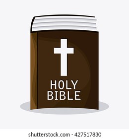Bible design. Book icon. Flat illustration