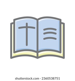 Bible The Everlasting Word Awesome Lineal Icon